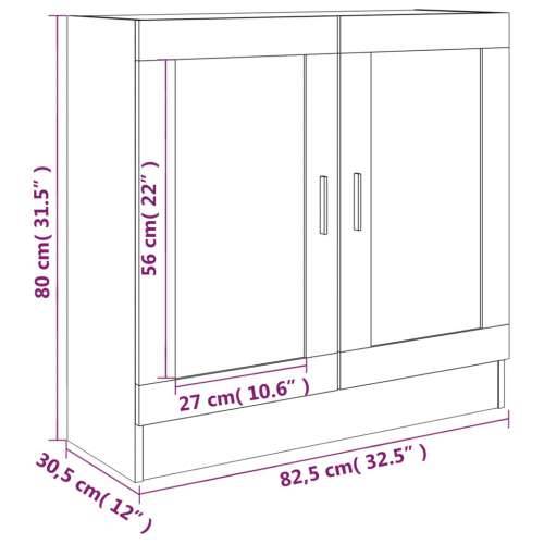 Vitrina boja smeđeg hrasta 82,5x30,5x80 cm konstruirano drvo - Smeđi hrast 1 80 cm Cijena