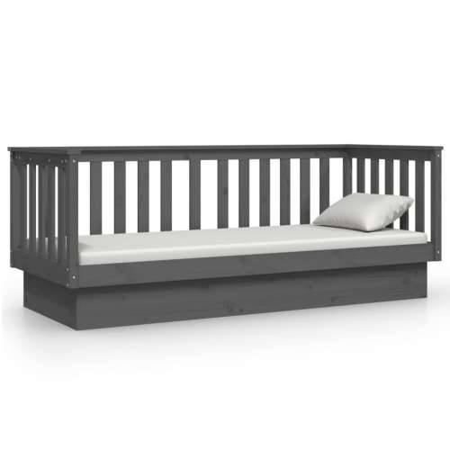 Dnevni ležaj sivi 75x190 cm od masivne borovine - Siva 75 x 190 cm Cijena