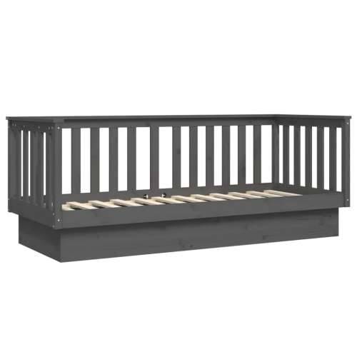 Dnevni ležaj sivi 75x190 cm od masivne borovine - Siva 75 x 190 cm Cijena