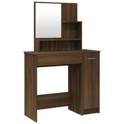 Toaletni stolić s ogledalom smeđa boja hrasta 86,5x35x136 cm Cijena