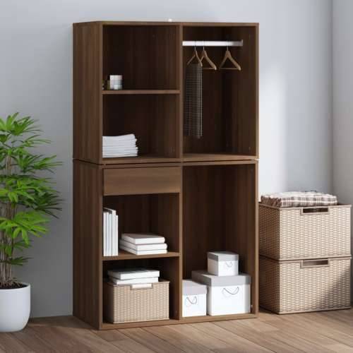 Garderobni ormarić boja hrasta 80x40x65 cm konstruirano drvo - Smeđi hrast 1 Cijena