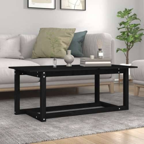 Stolić za kavu crni 110 x 55 x 45 cm od masivne borovine - Crna 110 x 55 x 45 cm 1 Cijena