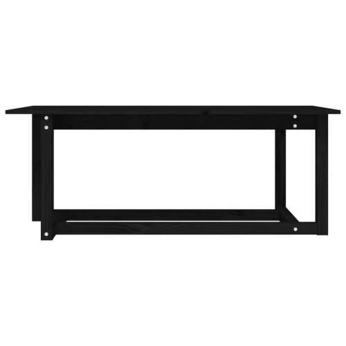 Stolić za kavu crni 110 x 55 x 45 cm od masivne borovine - Crna 110 x 55 x 45 cm 1 Cijena