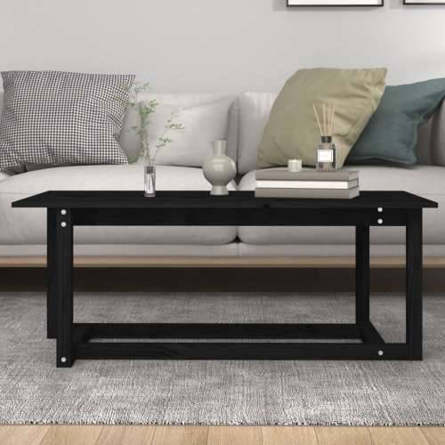 Stolić za kavu crni 110 x 55 x 45 cm od masivne borovine - Crna 110 x 55 x 45 cm 1 Cijena
