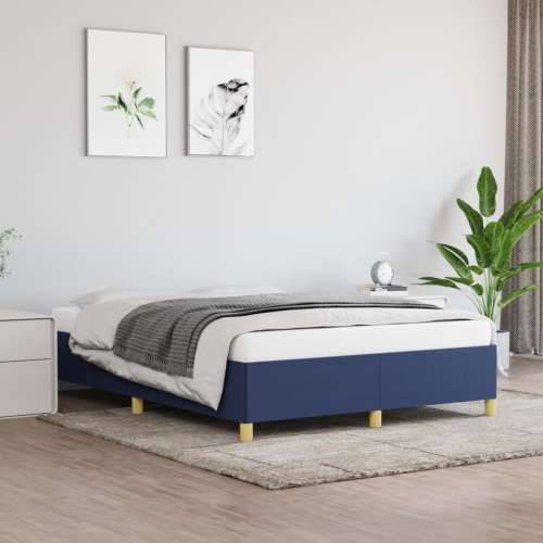 Okvir za krevet bez madraca plavi 140 x 200 cm od tkanine - Plava 140 x 200 cm 35 cm Cijena