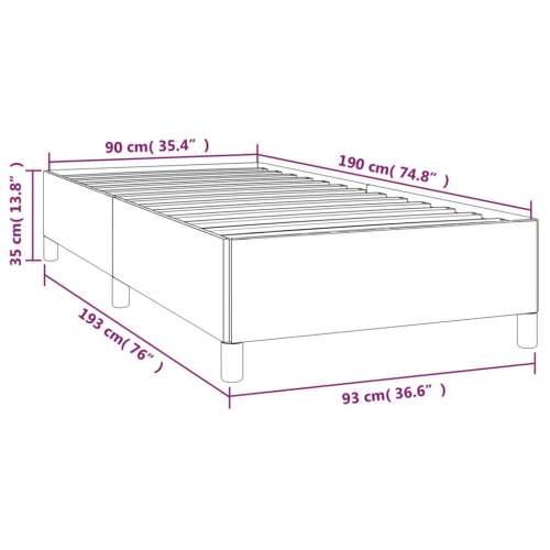 Okvir za krevet svjetlosivi 90x190 cm baršunasti Cijena
