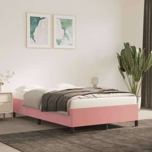 Okvir za krevet ružičasti 120 x 200 cm baršunasti