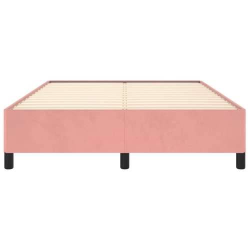 Okvir za krevet ružičasti 140 x 190 cm baršunasti Cijena