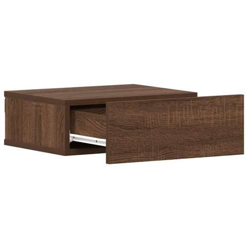 Viseći noćni ormarić boja smeđeg hrasta 40 x 30 x 15 cm drveni - Smeđi hrast 1 Cijena