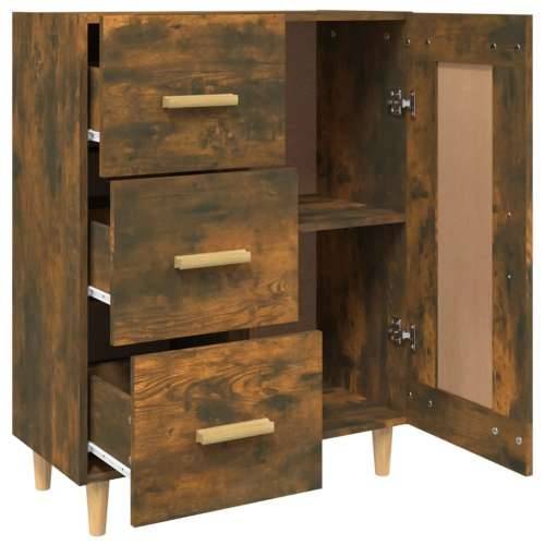 Komoda boja dimljenog hrasta 69,5x34x90 cm konstruirano drvo - Dimljeni hrast 1 Cijena