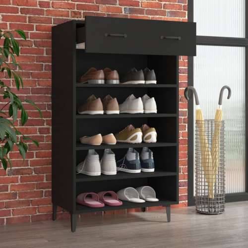 Ormarić za cipele crni 60 x 35 x 105 cm od konstruiranog drva - Crna 1 Cijena