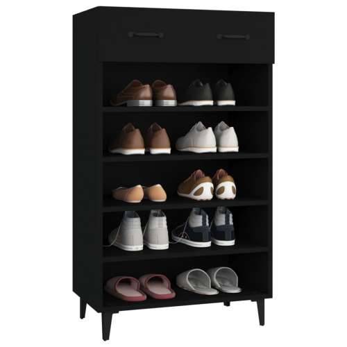 Ormarić za cipele crni 60 x 35 x 105 cm od konstruiranog drva - Crna 1 Cijena