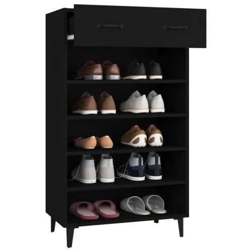 Ormarić za cipele crni 60 x 35 x 105 cm od konstruiranog drva - Crna 1 Cijena