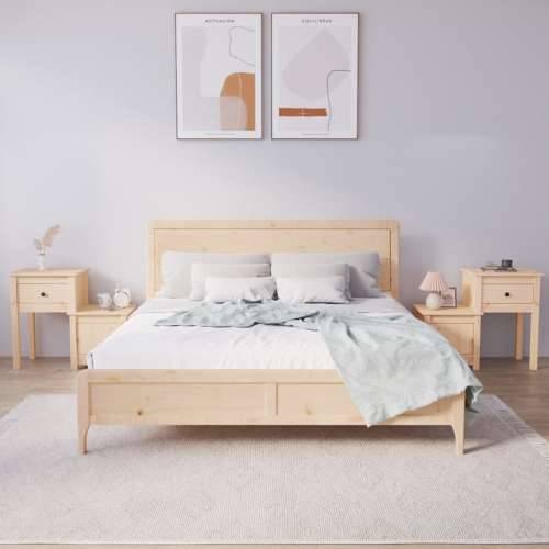 Noćni ormarići 2 kom 79,5 x 38 x 65,5 cm od masivne borovine - Prirodna 2 Cijena