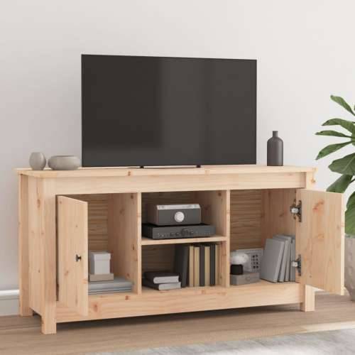 TV ormarić 103 x 36,5 x 52 cm od masivne borovine - Prirodna 1 Cijena