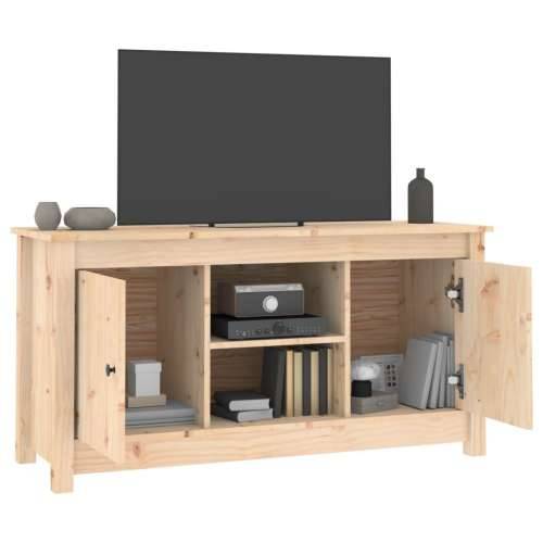 TV ormarić 103 x 36,5 x 52 cm od masivne borovine - Prirodna 1 Cijena