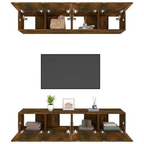 TV ormarići 4 kom boja dimljenog hrasta 80 x 30 x 30 cm drveni - Dimljeni hrast 4 80 cm Cijena