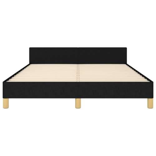 Okvir za krevet bez madraca crni 140 x 190 cm od tkanine - Crna 140 x 190 cm Gladak dizajn Cijena
