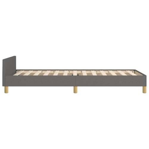 Okvir za krevet bez madraca tamnosivi 90x200 cm od tkanine - Tamno siva 90 x 200 cm Obično s čavlima Cijena