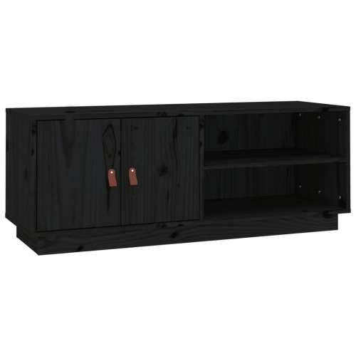 TV ormarić crni 105 x 34 x 40 cm od masivne borovine - Crna 1 Cijena