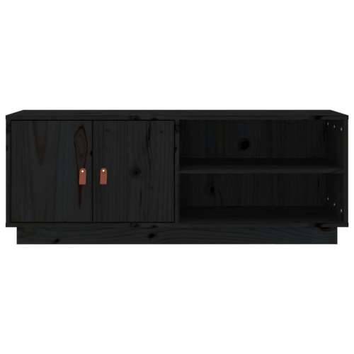 TV ormarić crni 105 x 34 x 40 cm od masivne borovine - Crna 1 Cijena