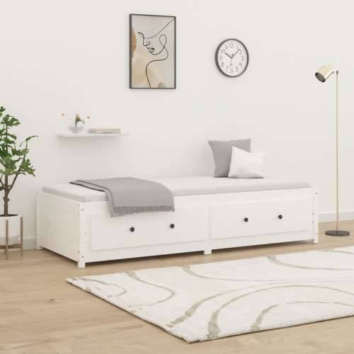 Dnevni krevet bez madraca bijeli 80 x 200 cm masivna borovina - Bijela 80 x 200 cm Cijena