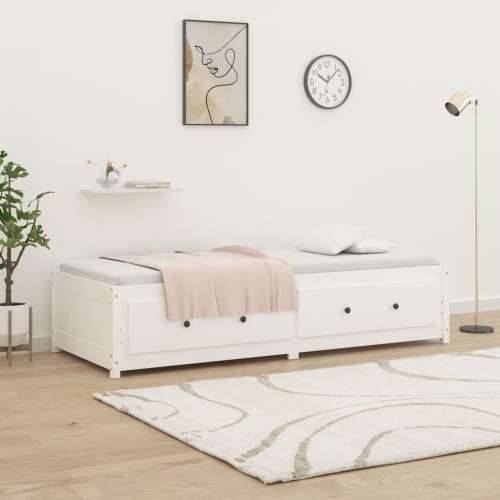 Dnevni krevet bez madraca bijeli 80 x 200 cm masivna borovina - Bijela 80 x 200 cm Cijena