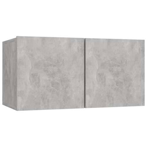 8-dijelni set TV ormarića siva boja betona konstruirano drvo - Beton siva 1 80 cm Cijena
