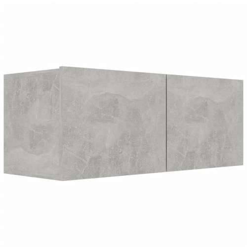 8-dijelni set TV ormarića siva boja betona konstruirano drvo - Beton siva 1 80 cm Cijena