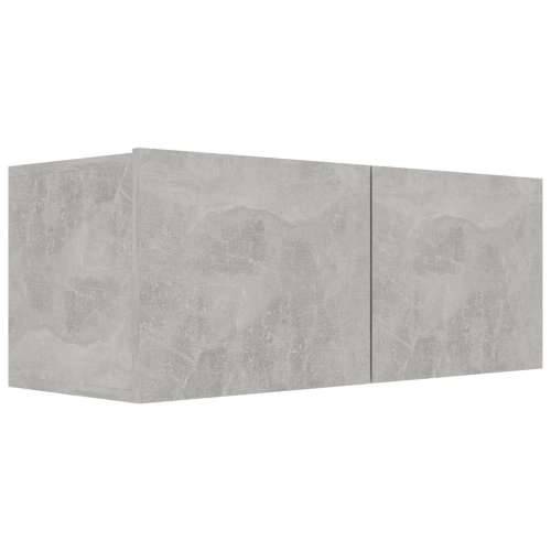 8-dijelni set TV ormarića siva boja betona konstruirano drvo - Beton siva 1 100 cm Cijena