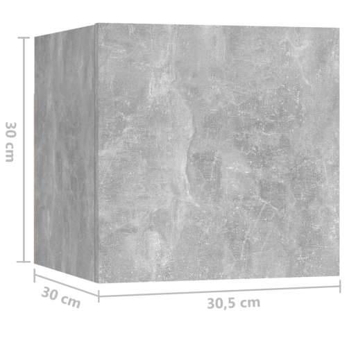 8-dijelni set TV ormarića siva boja betona konstruirano drvo - Beton siva 1 100 cm Cijena