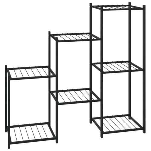 Stalak za cvijeće 83 x 25 x 80 cm crni željezni - 1 Bez kotača Cijena