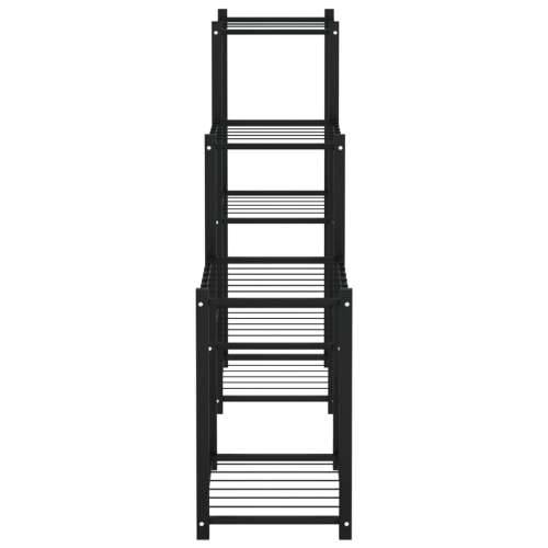 Stalak za cvijeće 83 x 25 x 80 cm crni željezni - 1 Bez kotača Cijena