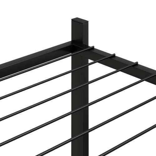 Stalak za cvijeće 83 x 25 x 80 cm crni željezni - 1 Bez kotača Cijena