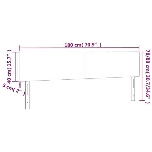 Uzglavlja 2 kom smeđesiva 90x5x78/88 cm od tkanine - Sivo-smeđa 180 cm 1 Nisko Cijena