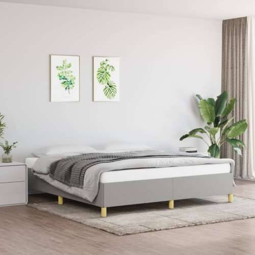 Okvir za krevet s oprugama svjetlosivi 160x200 cm od tkanine Cijena