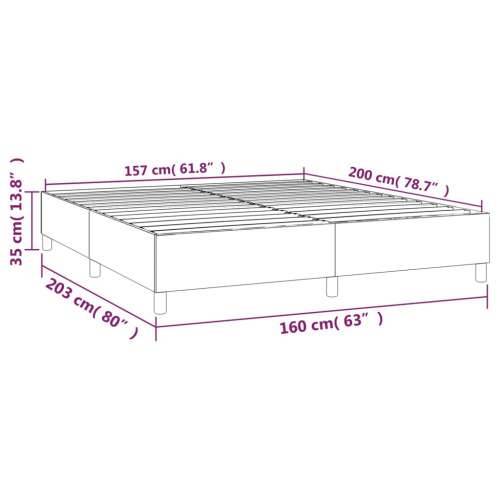 Okvir za krevet tamnosivi 160x200 cm od tkanine Cijena