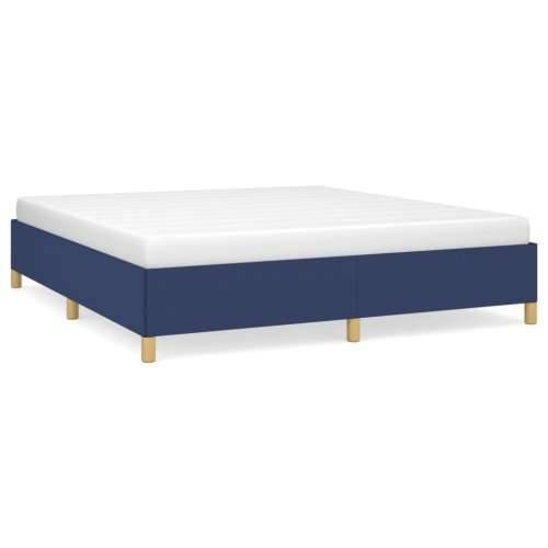 Okvir za krevet s oprugama plavi 160x200 cm od tkanine Cijena