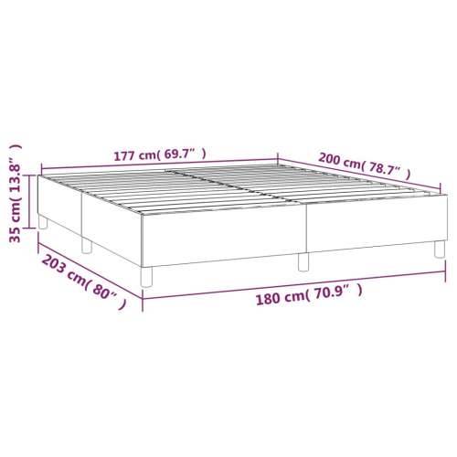 Okvir za krevet s oprugama tamnosivi 180x200 cm od tkanine Cijena