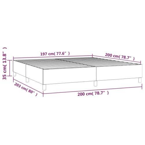 Okvir za krevet smeđesivi 200x200 cm od tkanine Cijena