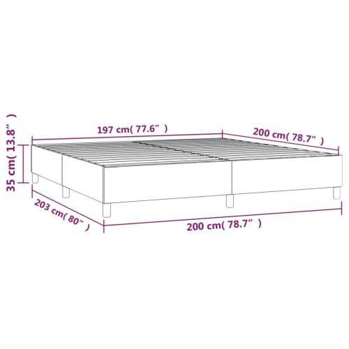 Okvir za krevet s oprugama krem 200x200 cm od tkanine Cijena