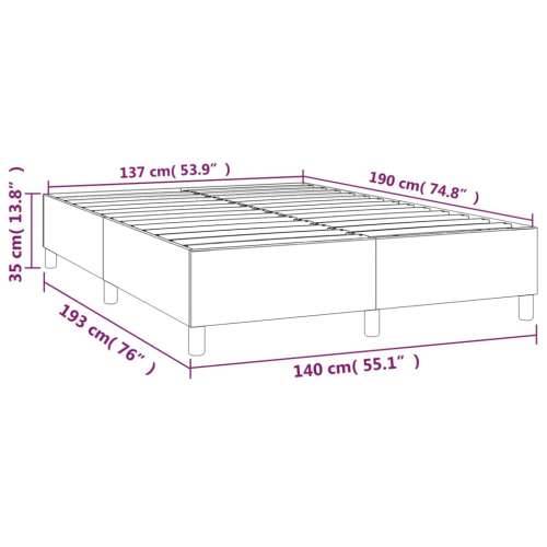 Okvir za krevet tamnoplavi 140 x 190 cm baršunasti Cijena