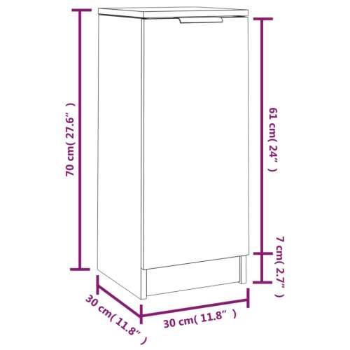 Komode boja dimljenog hrasta 30x30x70cm konstruirano drvo - Dimljeni hrast 1 Cijena