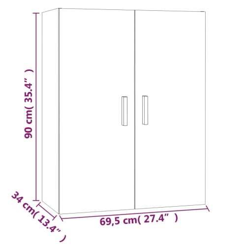 Viseći zidni ormarić boja dimljenog hrasta 69,5 x 34 x 90 cm Cijena