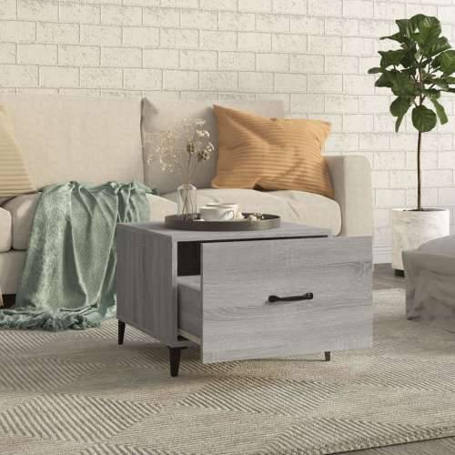 Stolići za kavu s metalnim nogama 2 kom boja hrasta 50x50x40 cm - Sivi hrast sonoma 2 Cijena