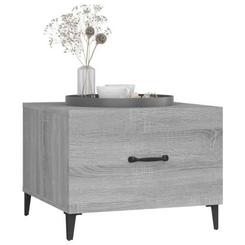 Stolići za kavu s metalnim nogama 2 kom boja hrasta 50x50x40 cm - Sivi hrast sonoma 2 Cijena