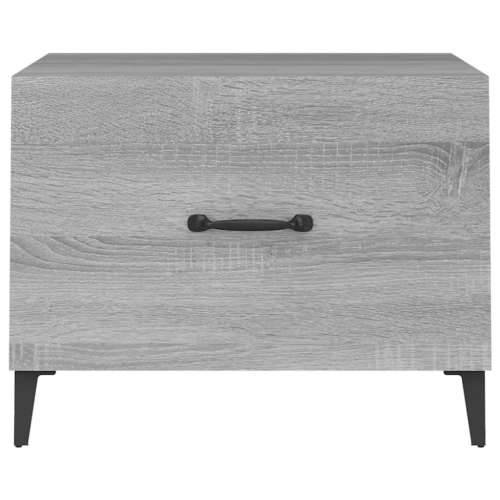 Stolići za kavu s metalnim nogama 2 kom boja hrasta 50x50x40 cm - Sivi hrast sonoma 2 Cijena