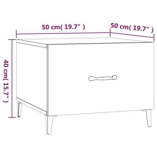 Stolići za kavu s metalnim nogama 2 kom boja hrasta 50x50x40 cm - Sivi hrast sonoma 2 Cijena