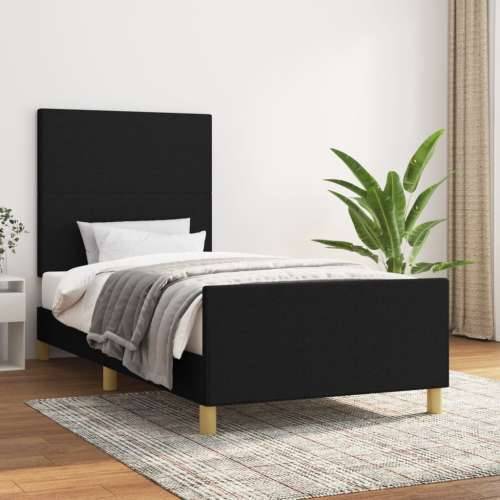 Okvir za krevet bez madraca crni 80x200cm od tkanine - Crna 80 x 200 cm Gladak dizajn Cijena