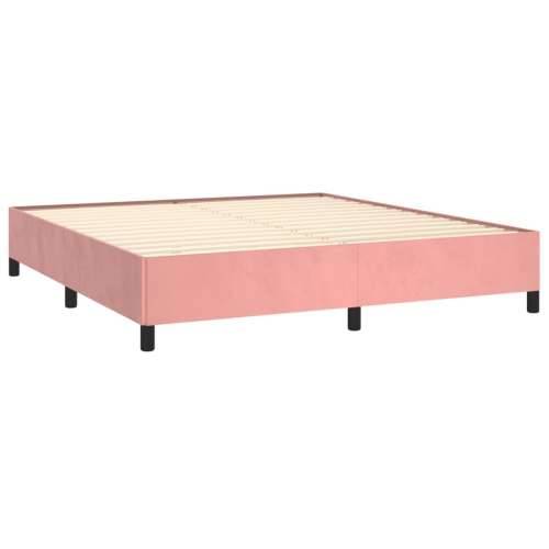 Okvir za krevet ružičasti 160x200 cm baršunasti Cijena